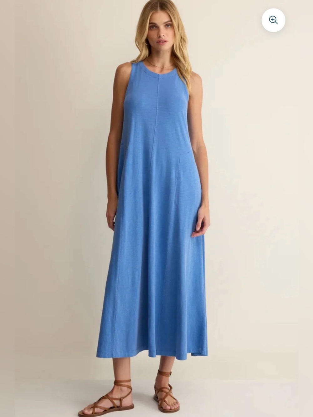 Anthropologie Z Supply Waters Edge Sleeveless Midi Dress - Sz S